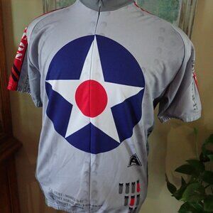 World Jerseys USAF B-17 Bomber Flying Fortress Men's Sz XL Cycling Jersey